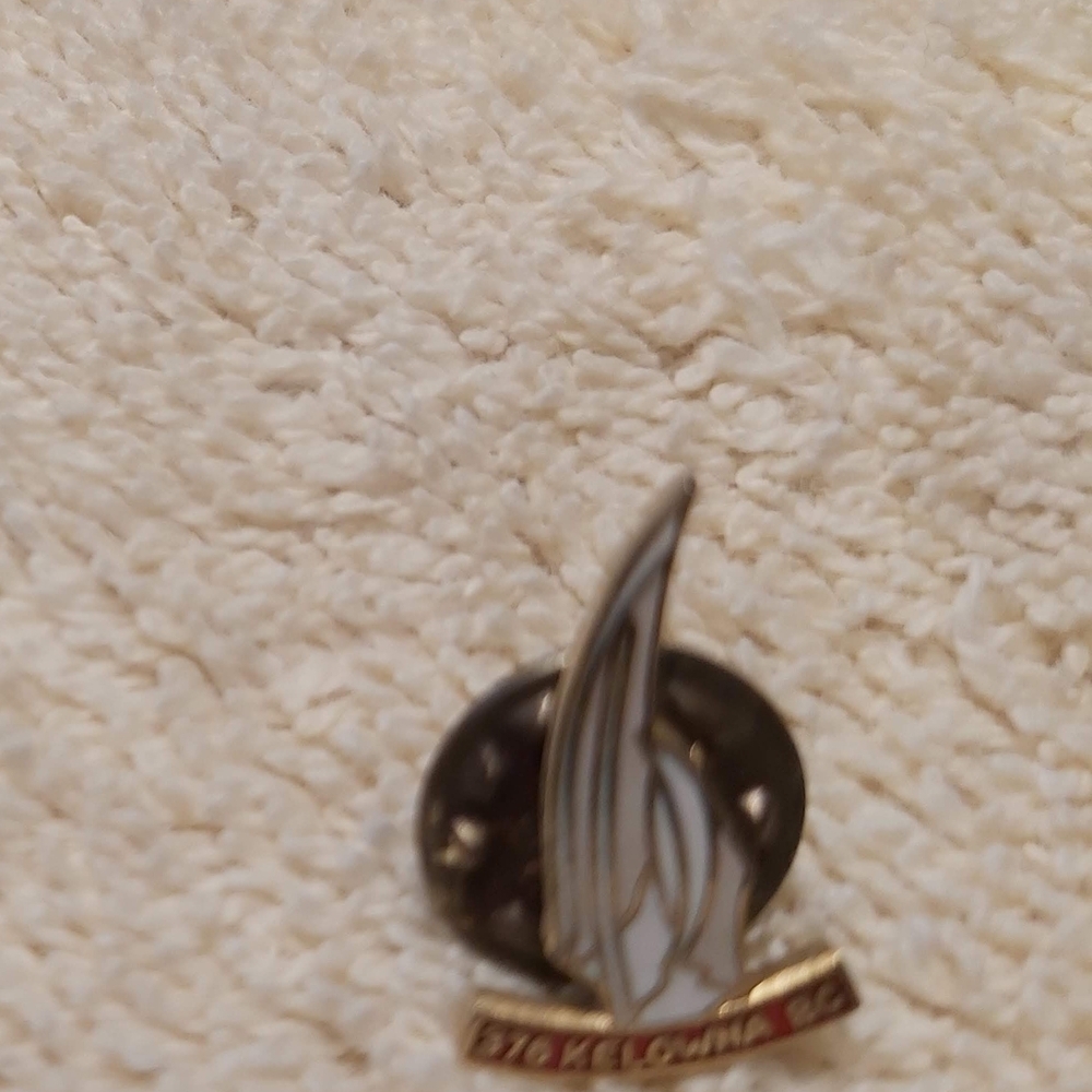 Stylish Gold and White Pin / 376 Kelowna